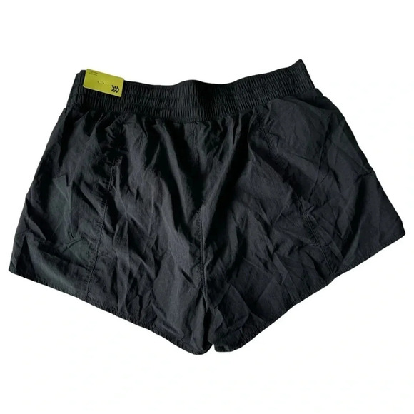 all in motion solid lined black crinkle  shorts - Picture 3 of 11